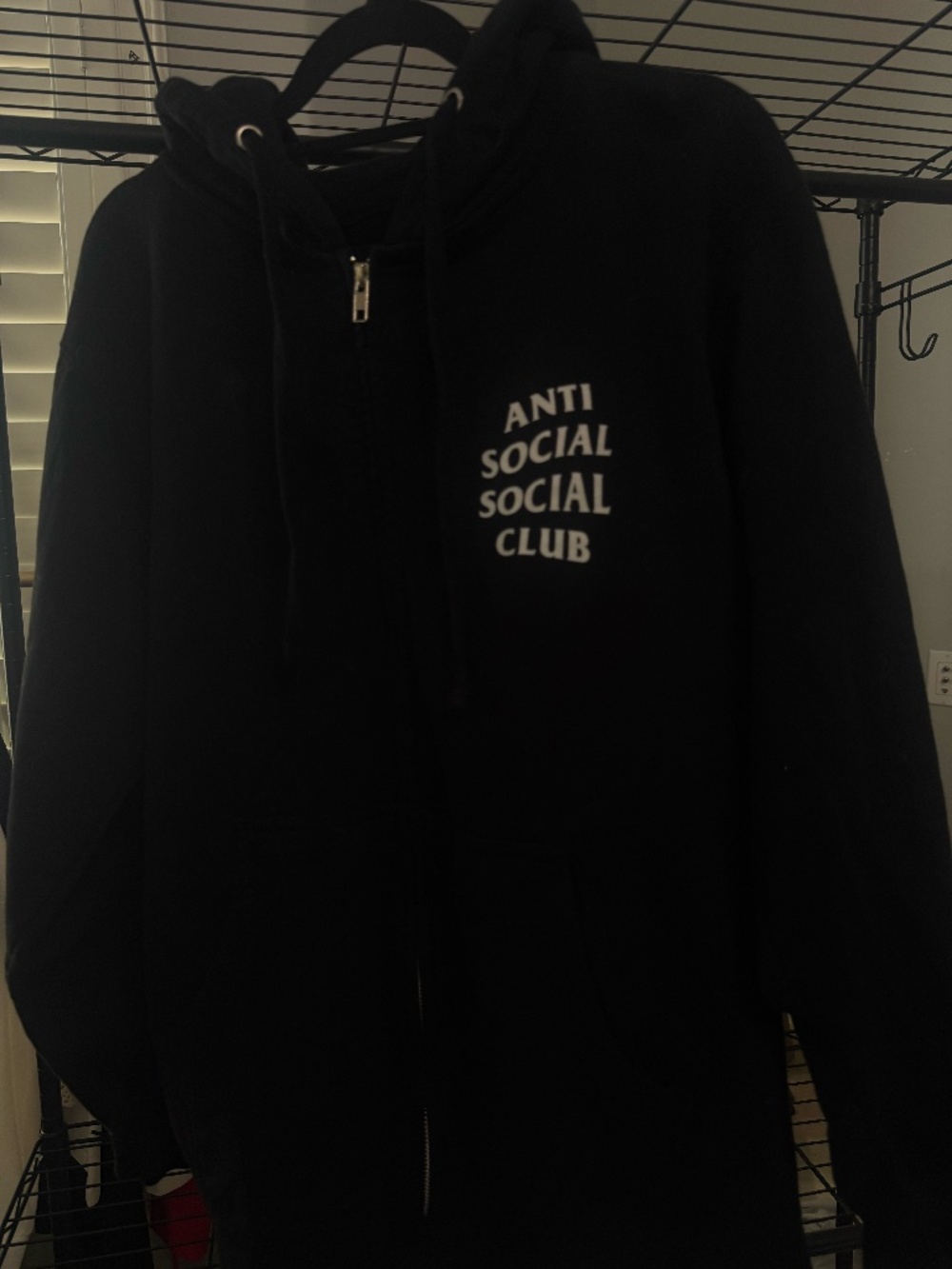 Anti Social Social Club Cherry Blossom Zip Hoodie Black Small
